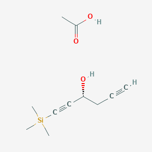 acetic acid;(3R)-1-trimethylsilylhexa-1,5-diyn-3-ol