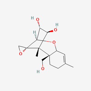molecular formula C15H22O5 B1256486 (1S,2R,9R,10R,11S,12R)-2-(hydroxymethyl)-1,5-dimethylspiro[8-oxatricyclo[7.2.1.02,7]dodec-5-ene-12,2'-oxirane]-10,11-diol 