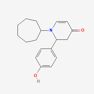 1-Cycloheptyl-2-(4-hydroxyphenyl)-2,3-dihydropyridin-4(1H)-one