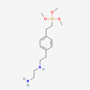 molecular formula C15H28N2O3Si B12564928 N~1~-(2-{4-[2-(Trimethoxysilyl)ethyl]phenyl}ethyl)ethane-1,2-diamine CAS No. 143203-40-1