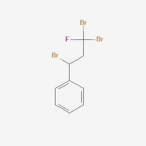 molecular formula C9H8Br3F B12564935 Benzene, (1,3,3-tribromo-3-fluoropropyl)- CAS No. 197451-56-2