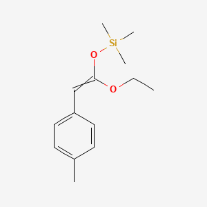 {[1-Ethoxy-2-(4-methylphenyl)ethenyl]oxy}(trimethyl)silane