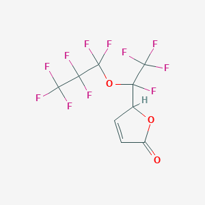 molecular formula C9H3F11O3 B12564955 5-[1,2,2,2-Tetrafluoro-1-(heptafluoropropoxy)ethyl]furan-2(5H)-one CAS No. 143327-96-2