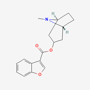 molecular formula C17H19NO3 B1256496 [(1R,5S)-8-methyl-8-azabicyclo[3.2.1]octan-3-yl] 1-benzofuran-3-carboxylate 