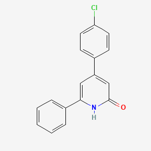 molecular formula C17H12ClNO B12564967 2(1H)-Pyridinone, 4-(4-chlorophenyl)-6-phenyl- CAS No. 143968-99-4