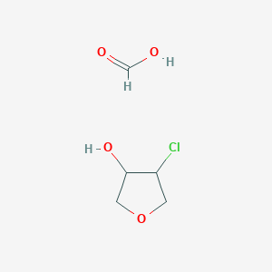 molecular formula C5H9ClO4 B12564981 4-Chlorooxolan-3-ol;formic acid CAS No. 144153-83-3