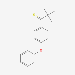 molecular formula C17H18OS B12564985 1-Propanethione, 2,2-dimethyl-1-(4-phenoxyphenyl)- CAS No. 261736-83-8