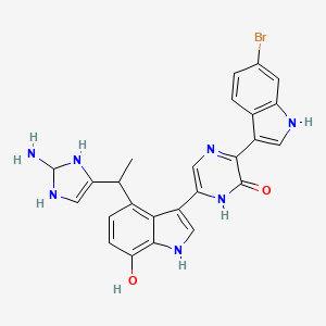 molecular formula C25H22BrN7O2 B1256499 Dragmacidin D 
