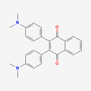 molecular formula C26H24N2O2 B12565030 2,3-Bis[4-(dimethylamino)phenyl]naphthalene-1,4-dione CAS No. 144295-24-9