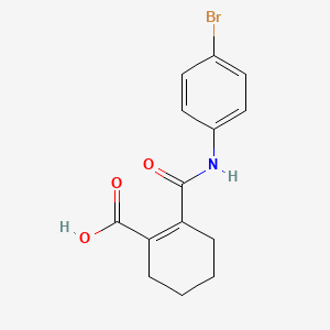 molecular formula C14H14BrNO3 B12565036 2-[(4-Bromophenyl)carbamoyl]cyclohex-1-ene-1-carboxylic acid CAS No. 188893-41-6