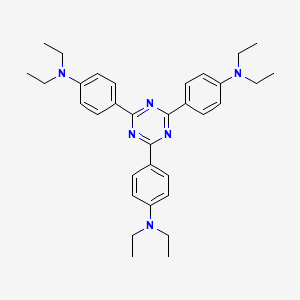 molecular formula C33H42N6 B12565046 2,4,6-Tris[4-(diethylamino)phenyl]-1,3,5-triazine CAS No. 201544-02-7