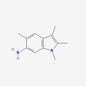 molecular formula C12H16N2 B12565070 1,2,3,5-Tetramethyl-1H-indol-6-amine CAS No. 177724-22-0