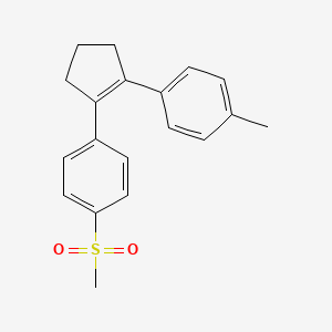 1-Methyl-4-[2-(4-methylsulfonylphenyl)-1-cyclopentenyl]benzene