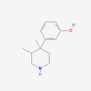 molecular formula C13H19NO B1256512 3,4-Dimethyl-4-(3-hydroxyphenyl)piperidine 