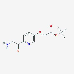 molecular formula C13H18N2O4 B12565130 tert-Butyl [(6-glycylpyridin-3-yl)oxy]acetate CAS No. 185245-61-8