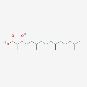 molecular formula C19H38O3 B12565177 3-Hydroxy-2,6,10,14-tetramethylpentadecanoic acid CAS No. 195249-30-0