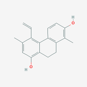 B12565272 4-Ethenyl-3,8-dimethyl-9,10-dihydrophenanthrene-1,7-diol CAS No. 144106-79-6