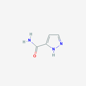 molecular formula C4H5N3O B1256530 1H-吡唑-3-甲酰胺 CAS No. 33064-36-7