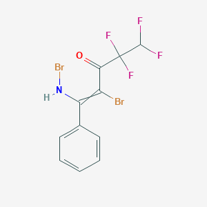 1-Penten-3-one, 2-bromo-1-(bromoamino)-4,4,5,5-tetrafluoro-1-phenyl-