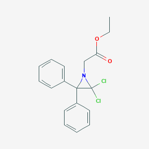 Ethyl (2,2-dichloro-3,3-diphenylaziridin-1-yl)acetate