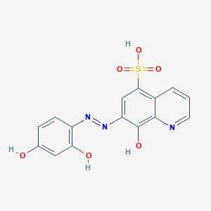 7-[2-(2,4-Dihydroxyphenyl)hydrazinylidene]-8-oxo-7,8-dihydroquinoline-5-sulfonic acid