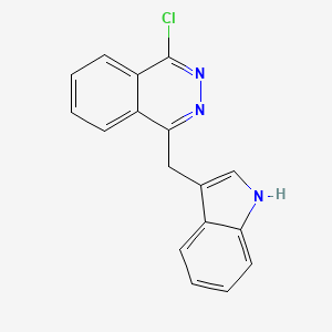 molecular formula C17H12ClN3 B12565369 Phthalazine, 1-chloro-4-(1H-indol-3-ylmethyl)- CAS No. 190000-02-3