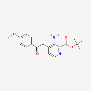 molecular formula C19H22N2O4 B12565377 2-(2-Boc-amino-4-pyridyl)-1-(4-methoxyphenyl)ethanone CAS No. 303162-30-3