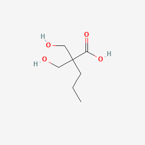 B12565415 Pentanoic acid, bis(hydroxymethyl)- CAS No. 181894-69-9