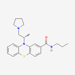 molecular formula C23H29N3OS B1256542 N-propyl-10-[(2S)-1-pyrrolidin-1-ylpropan-2-yl]phenothiazine-2-carboxamide 
