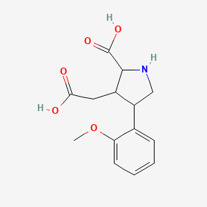 4-(2-Methoxyphenyl)-3-(carboxymethyl)pyrrolidine-2-carboxylic acid