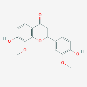 molecular formula C17H16O6 B1256550 7,4'-Dihydroxy-8,3'-dimethoxyflavanone 