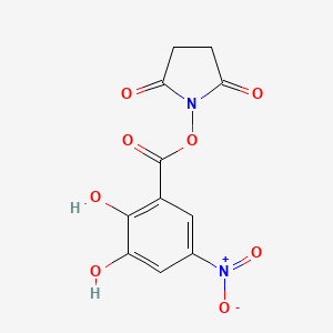 2,5-Pyrrolidinedione, 1-[(2,3-dihydroxy-5-nitrobenzoyl)oxy]-