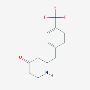 2-{[4-(Trifluoromethyl)phenyl]methyl}piperidin-4-one