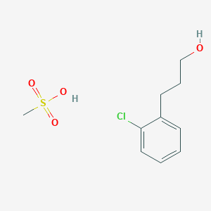 Methanesulfonic acid--3-(2-chlorophenyl)propan-1-ol (1/1)