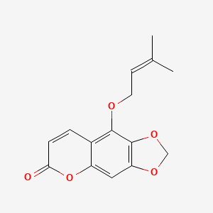 9-[(3-Methylbut-2-en-1-yl)oxy]-2H,6H-[1,3]dioxolo[4,5-g][1]benzopyran-6-one