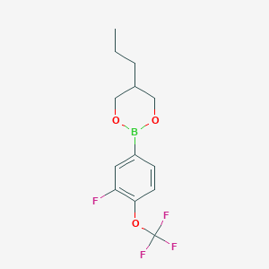 2-[3-Fluoro-4-(trifluoromethoxy)phenyl]-5-propyl-1,3,2-dioxaborinane