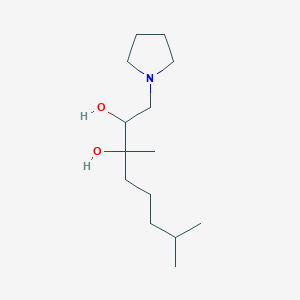 3,7-Dimethyl-1-(pyrrolidin-1-yl)octane-2,3-diol