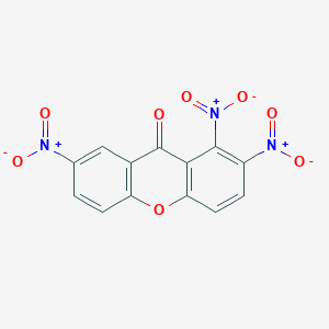 molecular formula C13H5N3O8 B12565630 9H-Xanthen-9-one, 1,2,7-trinitro- CAS No. 185141-39-3