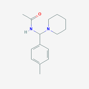 molecular formula C15H22N2O B12565663 N-[(4-Methylphenyl)(piperidin-1-yl)methyl]acetamide CAS No. 263888-61-5