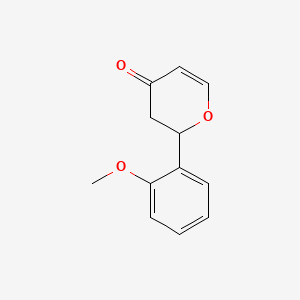 4H-Pyran-4-one, 2,3-dihydro-2-(2-methoxyphenyl)-