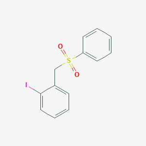 molecular formula C13H11IO2S B12565759 Benzene, 1-iodo-2-[(phenylsulfonyl)methyl]- CAS No. 167708-86-3