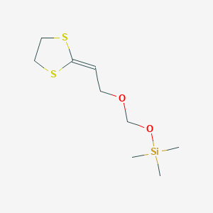 {[2-(1,3-Dithiolan-2-ylidene)ethoxy]methoxy}(trimethyl)silane