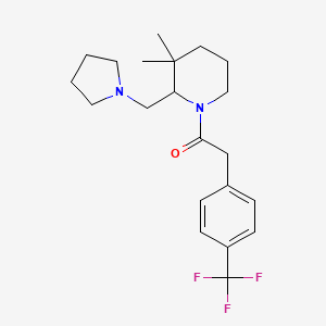 1-[3,3-Dimethyl-2-(pyrrolidin-1-ylmethyl)piperidin-1-yl]-2-[4-(trifluoromethyl)phenyl]ethanone
