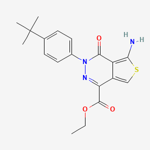 Ethyl 5-amino-3-(4-(tert-butyl)phenyl)-4-oxo-3,4-dihydrothieno[3,4-d]pyridazine-1-carboxylate