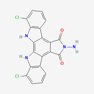 5H-Indolo(2,3-a)pyrrolo(3,4-c)carbazole-5,7(6H)-dione, 6-amino-1,11-dichloro-12,13-dihydro-