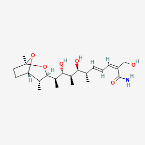 molecular formula C22H37NO6 B1256602 (2Z,4E,6S,7S,8R,9R,10R)-10-[(1S,3S,4R,5S)-1,4-Dimethyl-2,8-dioxabicyclo[3.2.1]octan-3-yl]-7,9-dihydroxy-2-(hydroxymethyl)-6,8-dimethylundeca-2,4-dienamide 