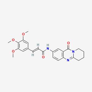 molecular formula C24H25N3O5 B1256626 (2E)-N-(11-oxo-6,8,9,11-tetrahydro-7H-pyrido[2,1-b]quinazolin-2-yl)-3-(3,4,5-trimethoxyphenyl)acrylamide 