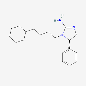 molecular formula C19H29N3 B1256629 (5S)-1-(4-cyclohexylbutyl)-5-phenyl-4,5-dihydroimidazol-2-amine 