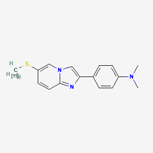 molecular formula C16H17N3S B1256645 [S-methyl-11C]N,N-Dimethyl-4-(6-(methylthio)imidazo[1,2-a]pyridine-2-yl)aniline 