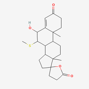 molecular formula C23H32O4S B1256648 6|A-Hydroxy-7|A-(thiomethyl)spirolactone 